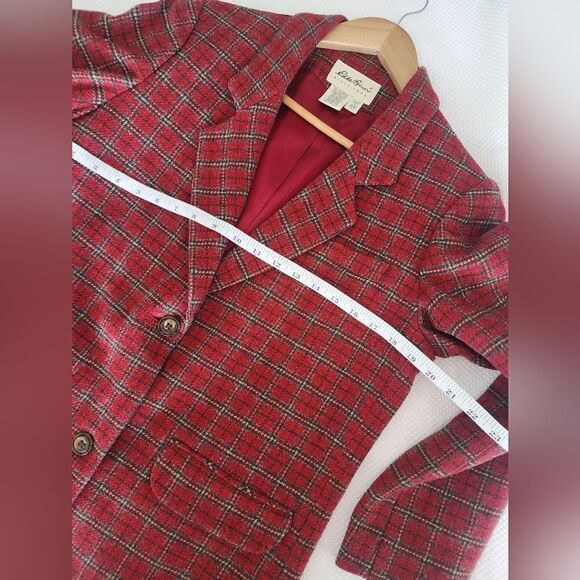 Eddie Bauer plaid wool petite blazer sport jacket new without tags - Picture 5 of 12